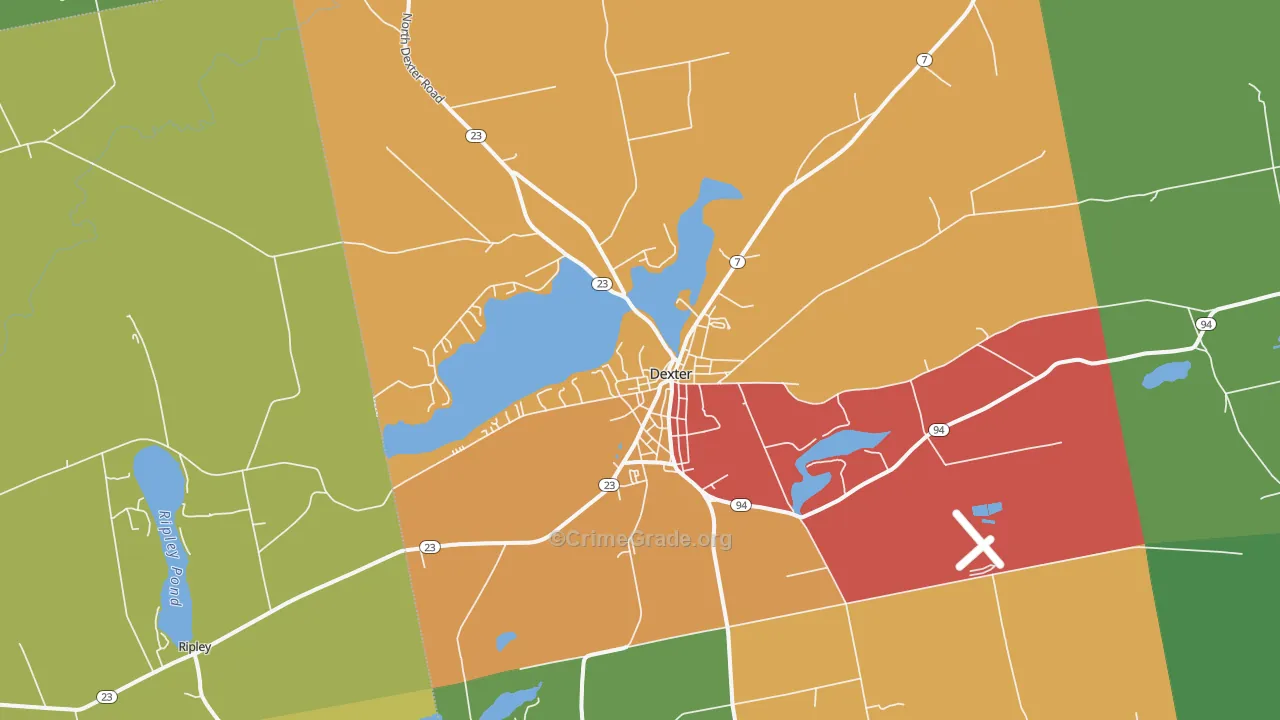 Dexter, ME Map of Assault Rates
