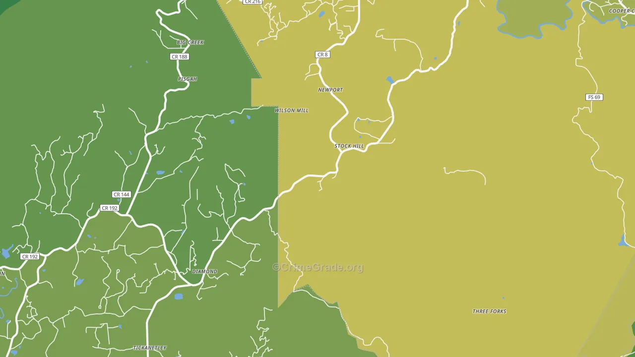 Dial, GA Map of Assault Rates