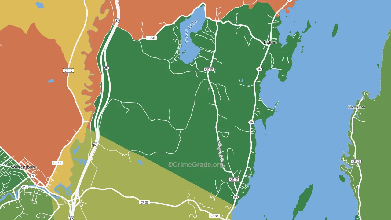 Diamond Point, NY Map of Assault Rates