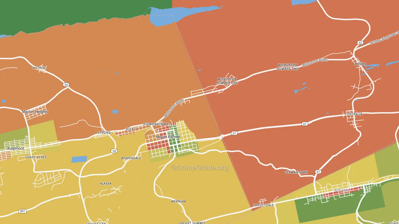 Diamondtown, PA Map of Assault Rates