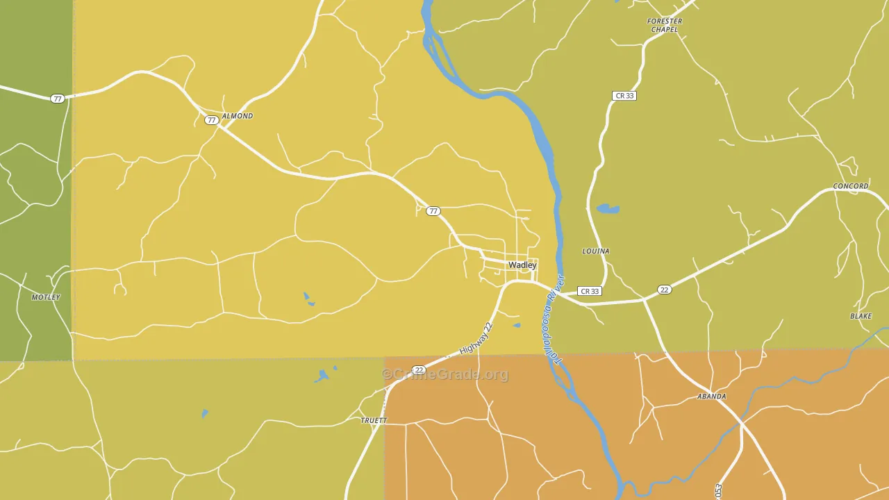 Dickert, AL Map of Assault Rates