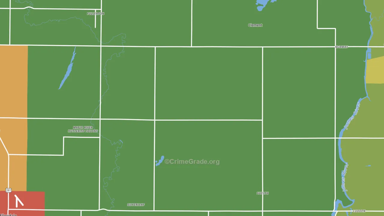 Dickey County, ND Map of Assault Rates