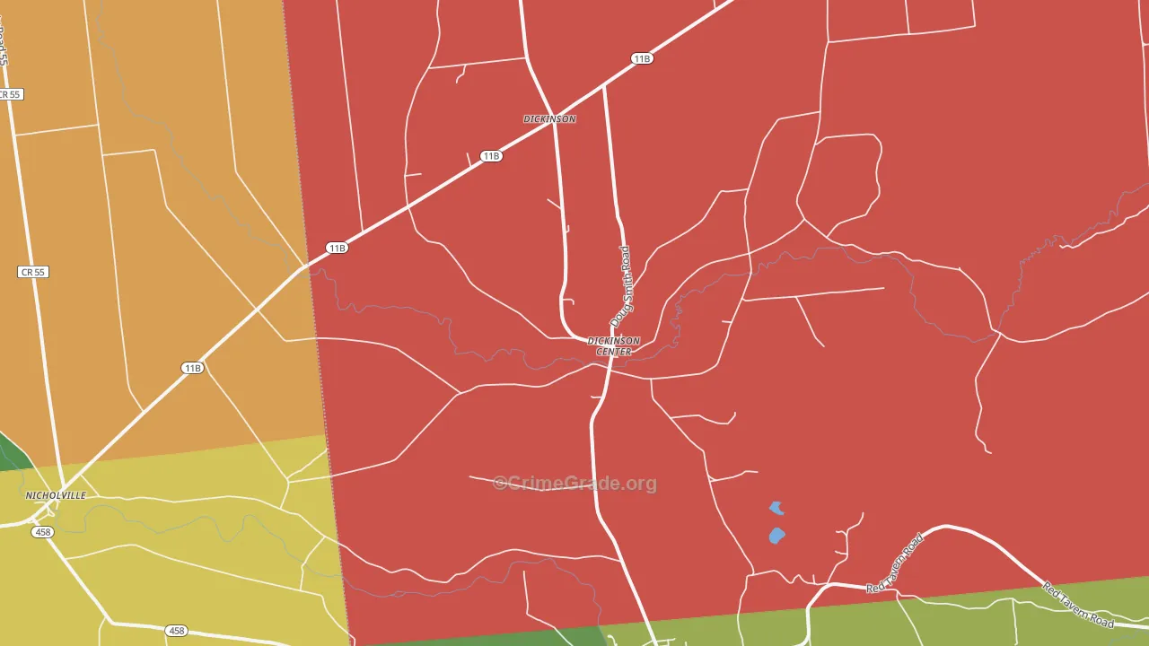 Dickinson Center, NY Map of Assault Rates