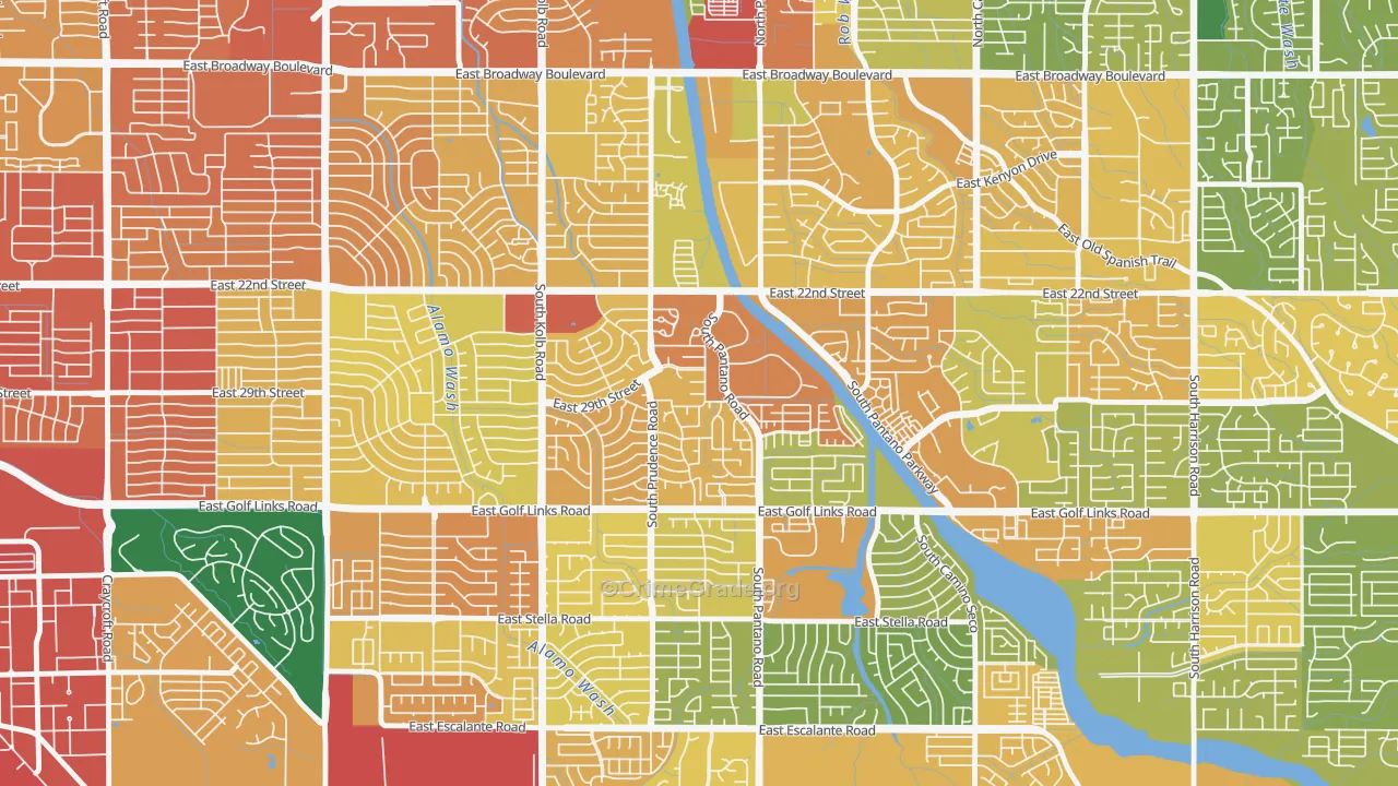 Dietz, Tucson, AZ Map of Assault Rates