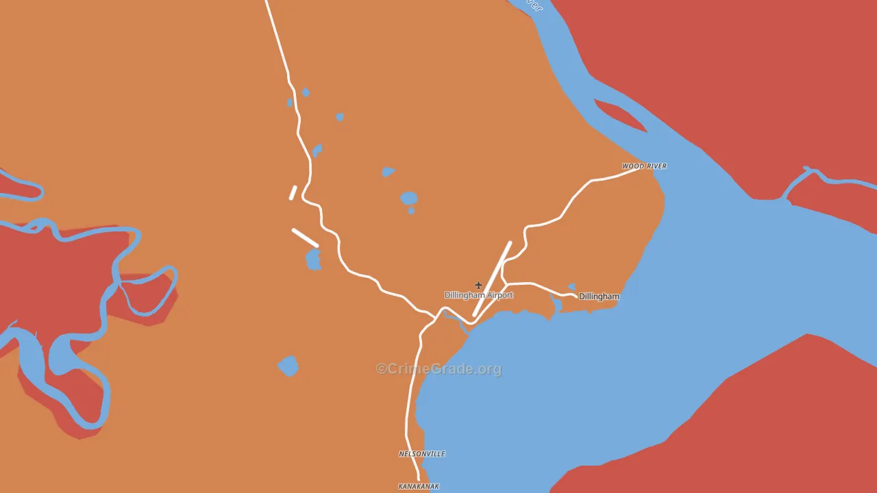 Dillingham, AK Map of Assault Rates