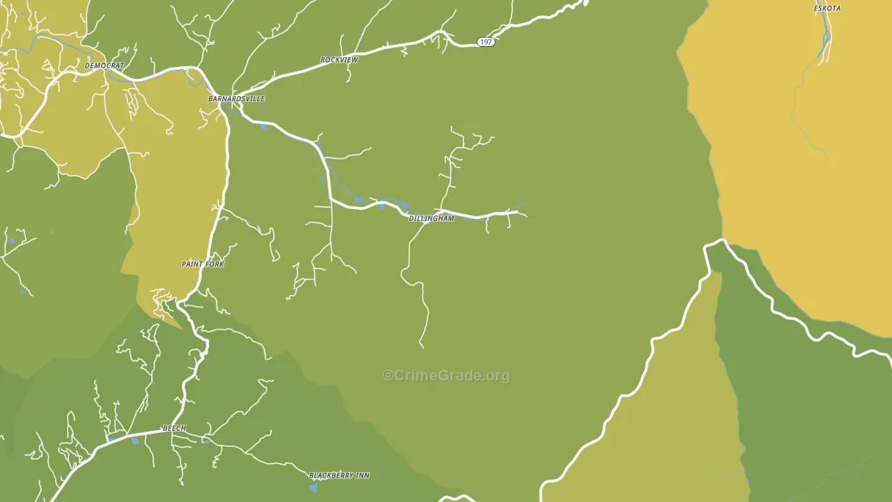 Dillingham, NC Map of Assault Rates