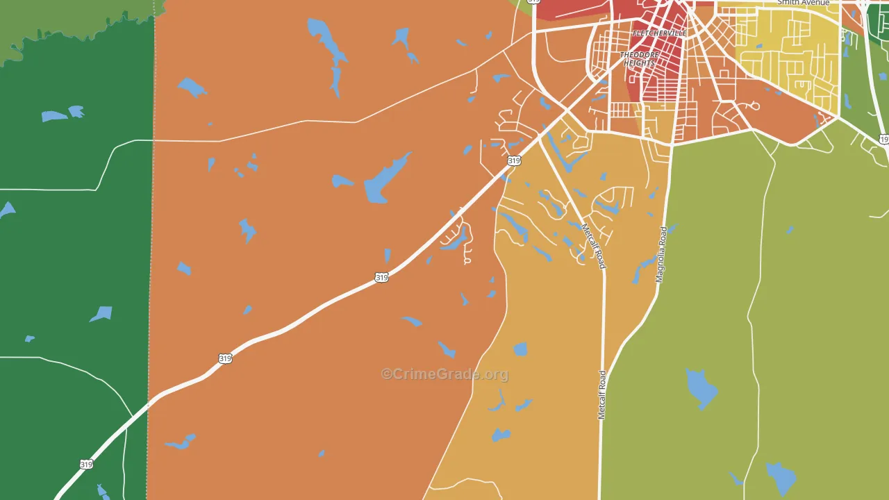 Dillon, GA Map of Assault Rates