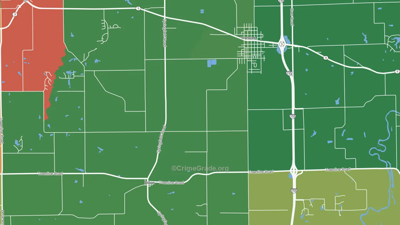 Dillon, IL Map of Assault Rates