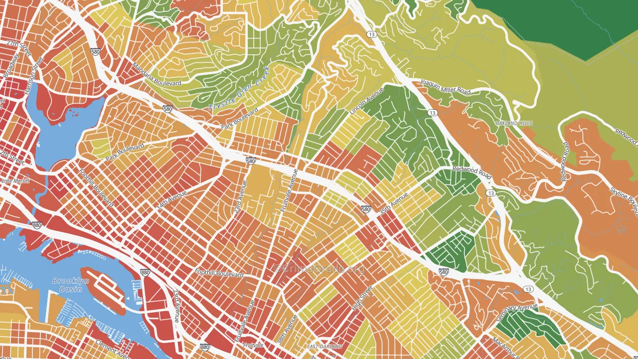 Dimond, Oakland, CA Map of Assault Rates
