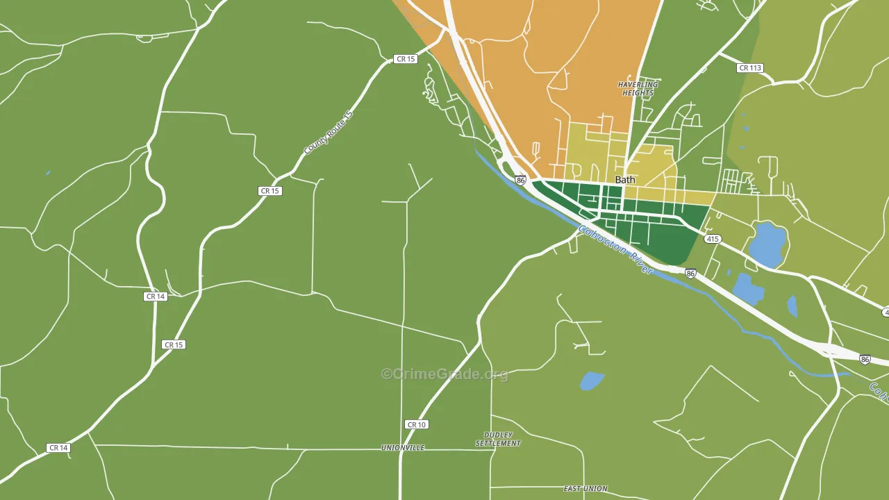 Dineharts, NY Map of Assault Rates