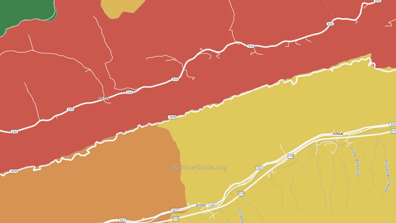 Dione, KY Map of Assault Rates