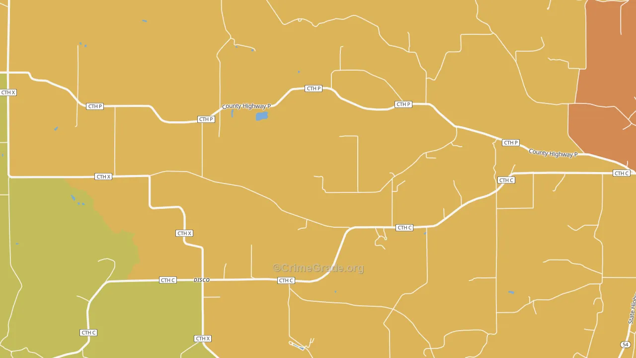 Disco, WI Map of Assault Rates