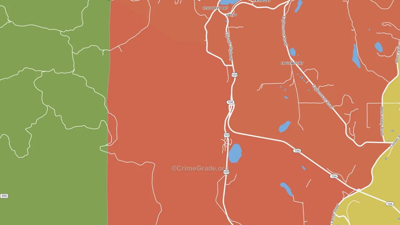 Discovery Bay, WA Map of Assault Rates