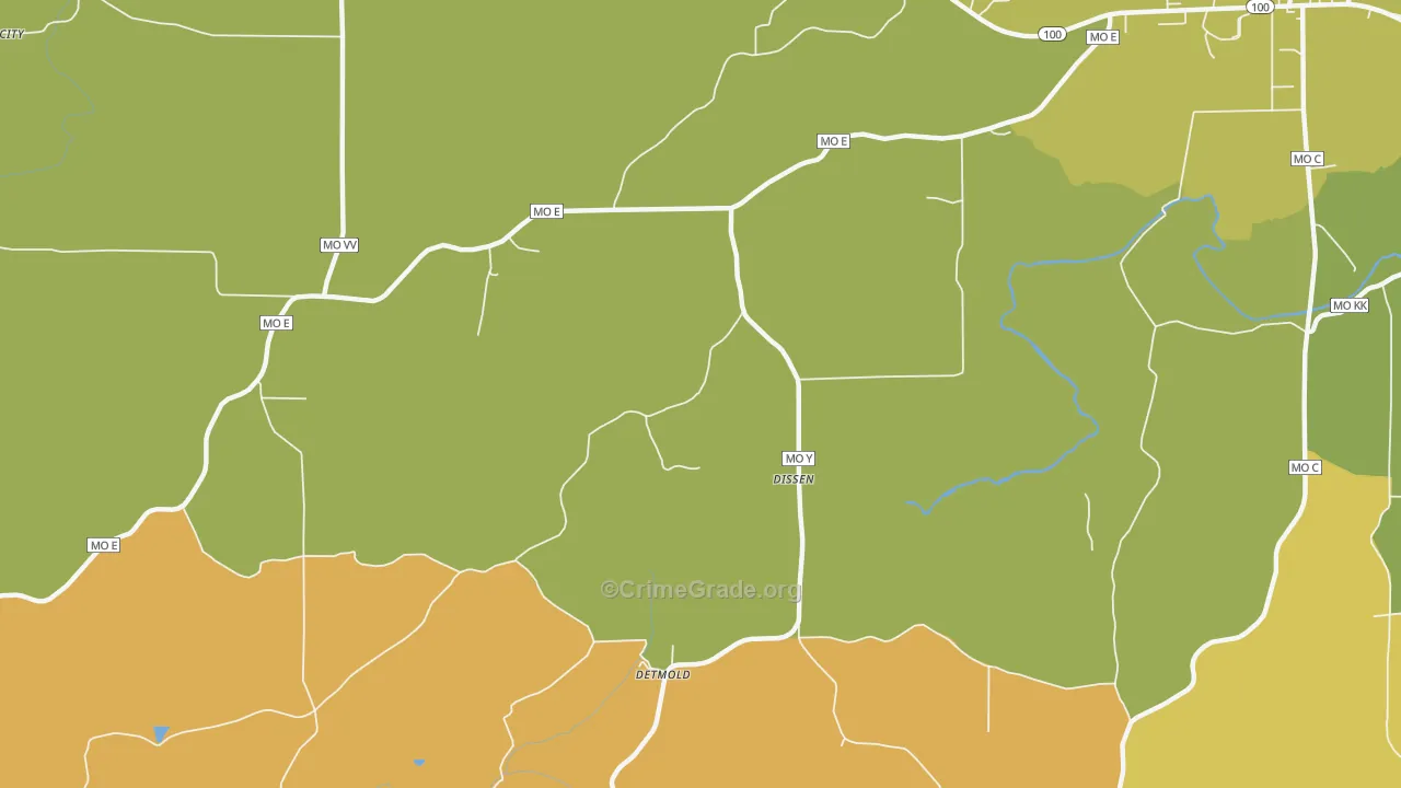 Dissen, MO Map of Assault Rates
