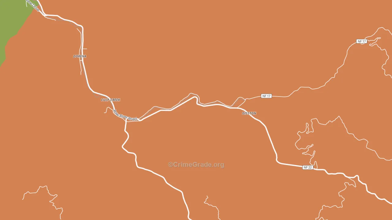 Disston, OR Map of Assault Rates