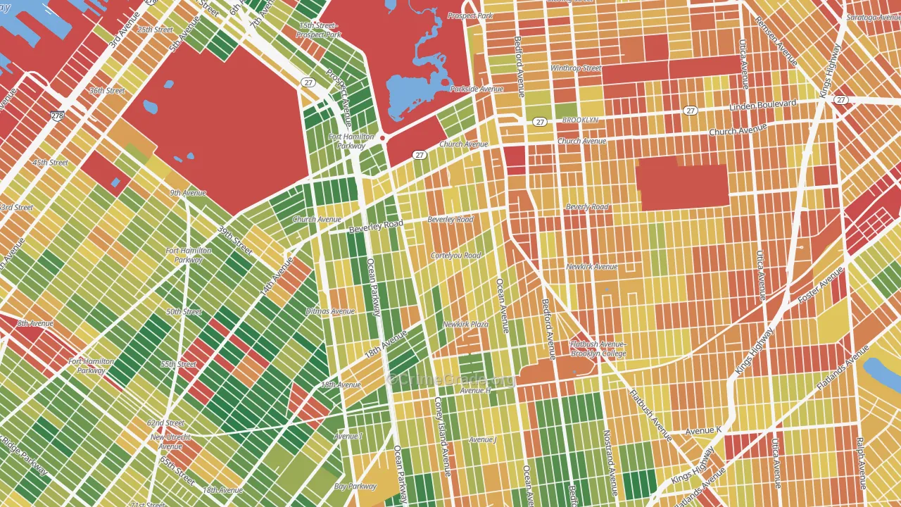 Ditmas Park, Brooklyn, NY Map of Assault Rates