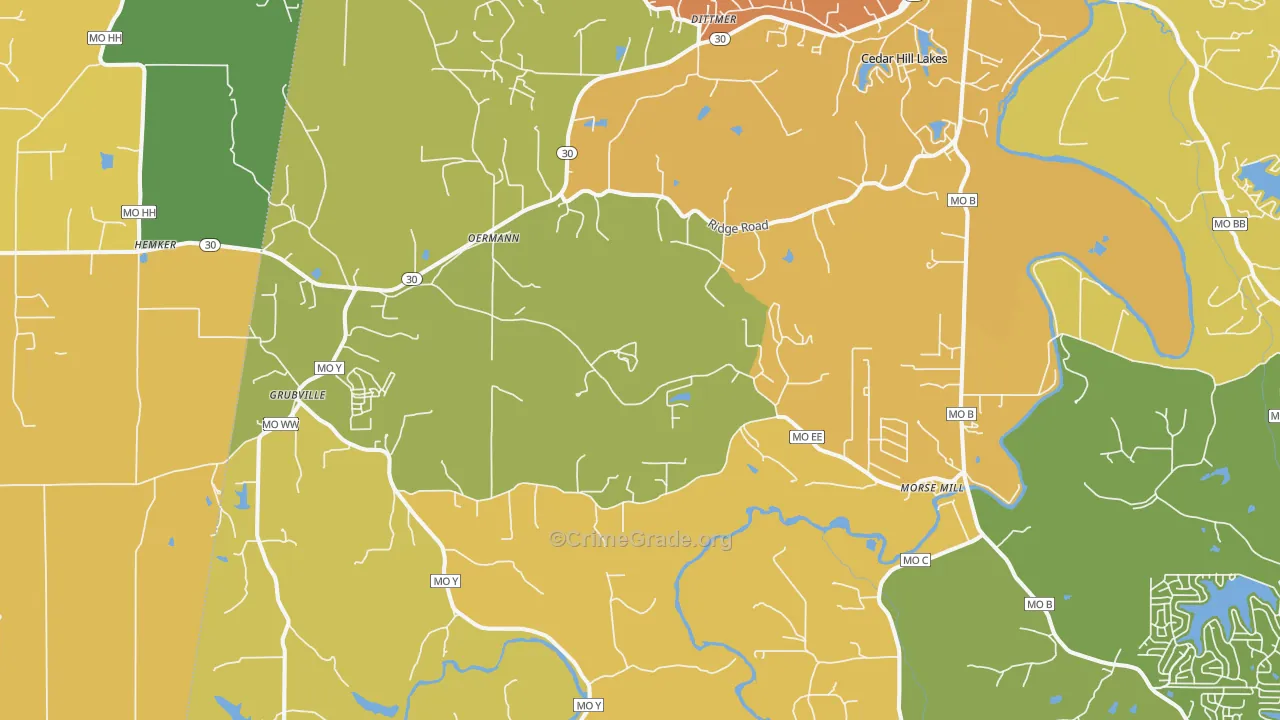 Dittmer, MO Map of Assault Rates