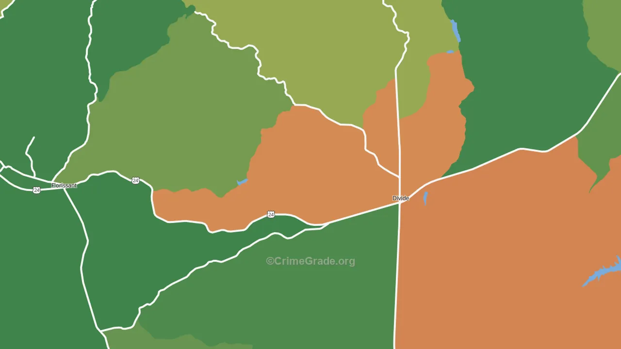 Divide, CO Map of Assault Rates