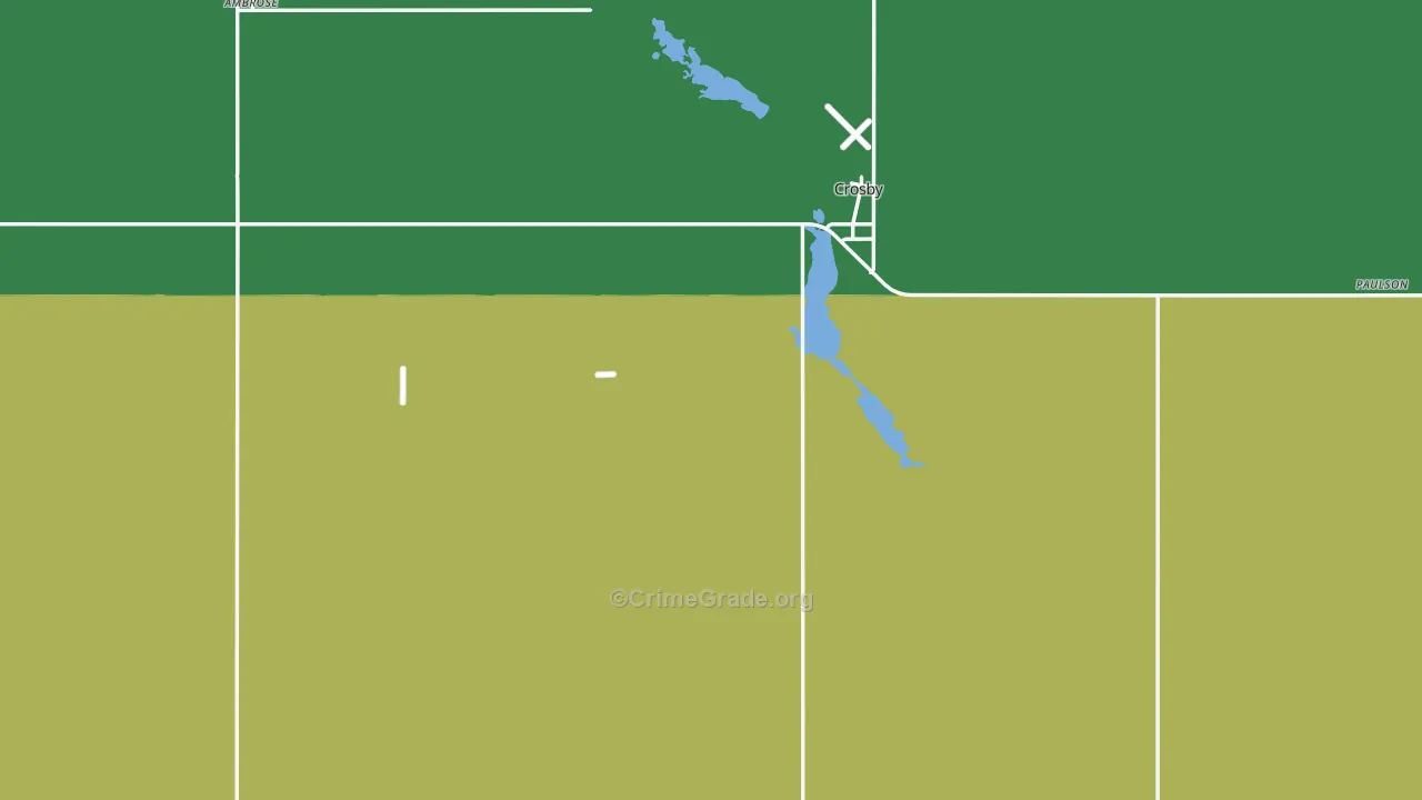 Divide County, ND Map of Assault Rates