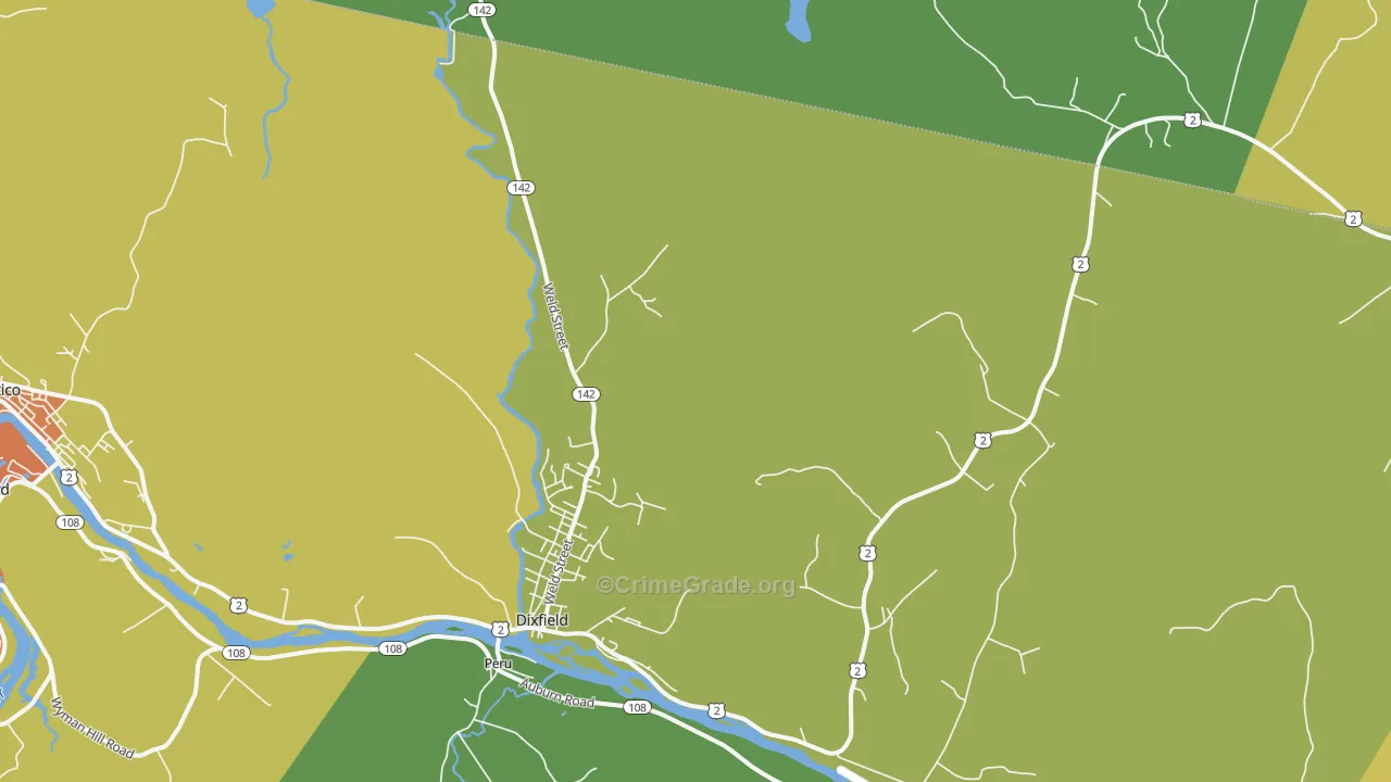 Dixfield, ME Map of Assault Rates