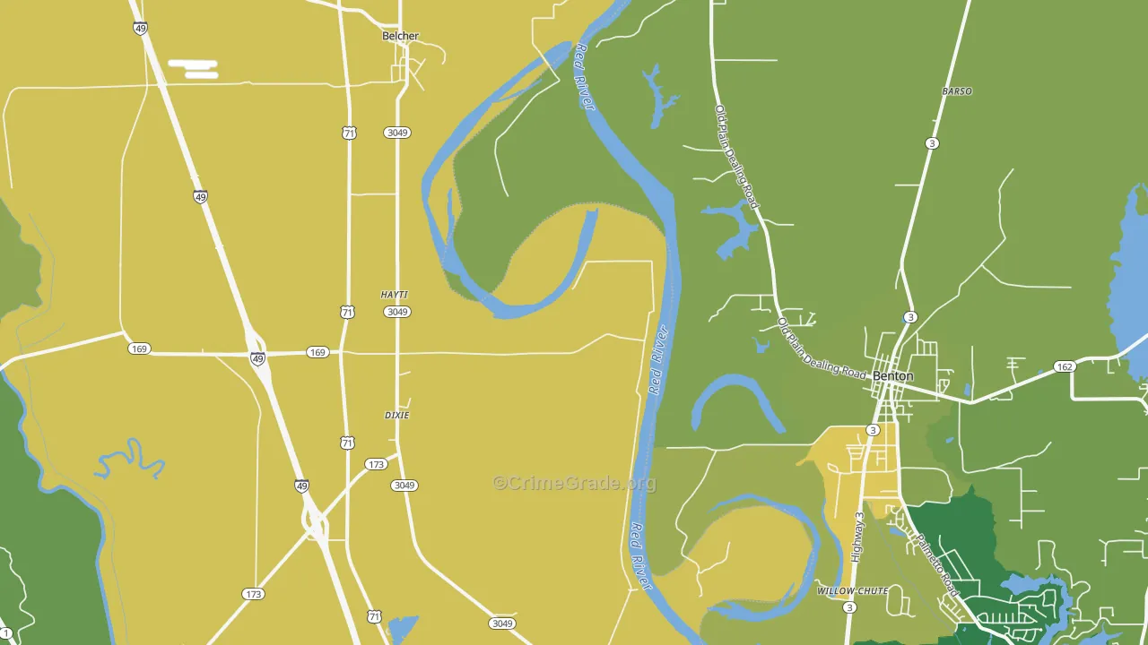 Dixie, LA Map of Assault Rates