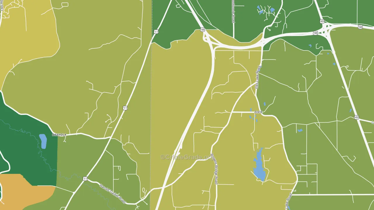 Dixie, MS Map of Assault Rates