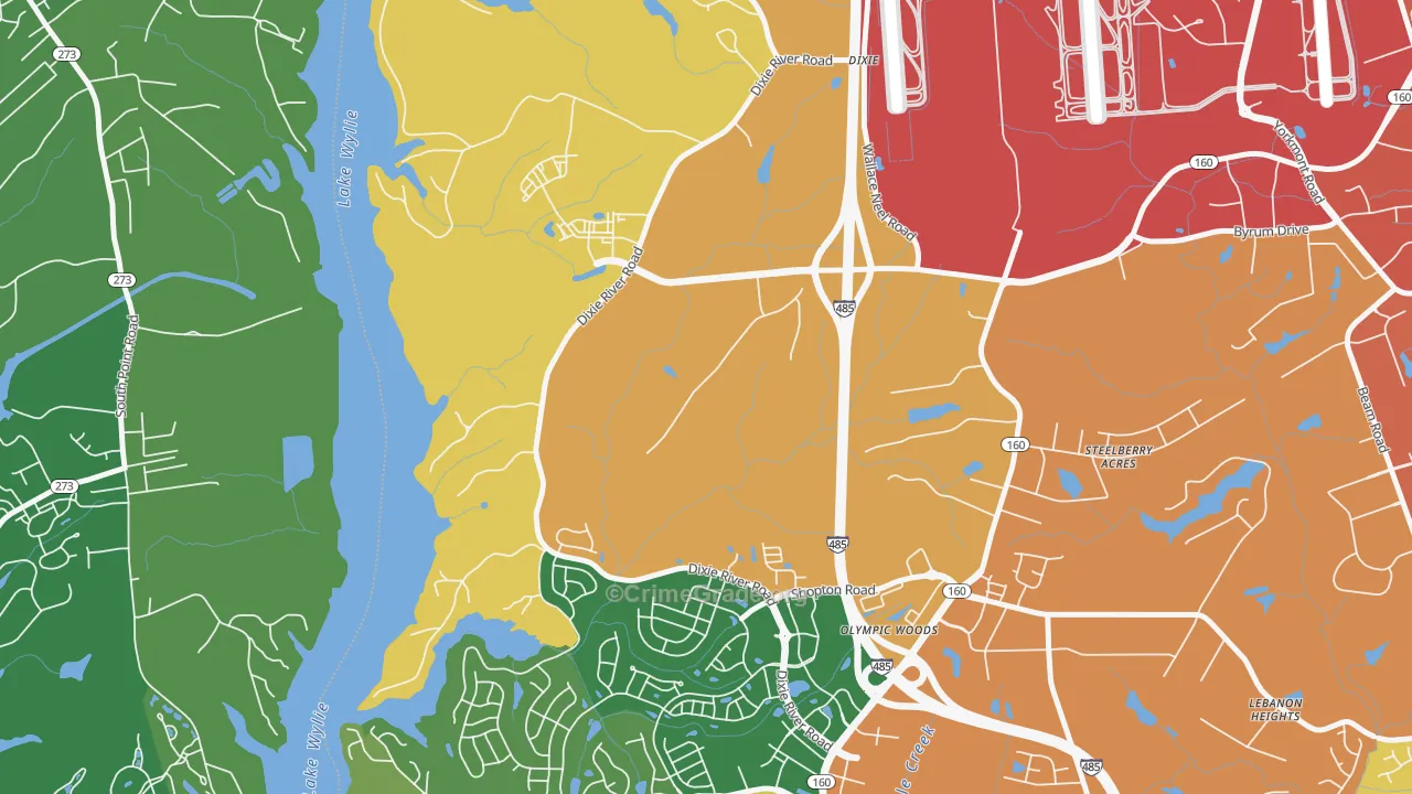 Dixie, NC Map of Assault Rates