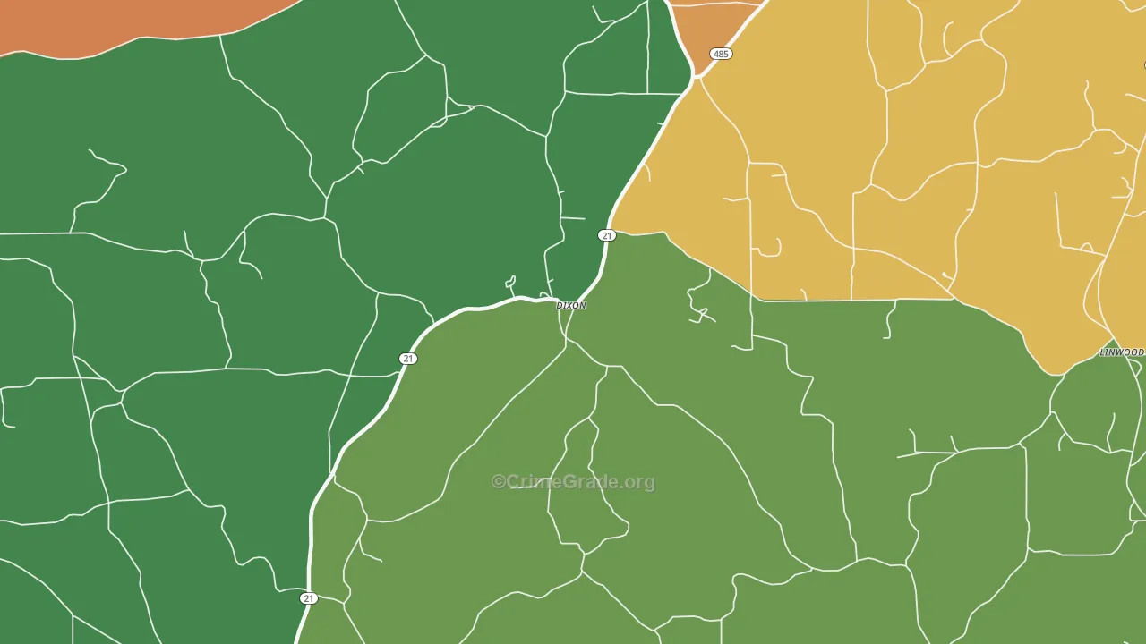 Dixon, MS Map of Assault Rates