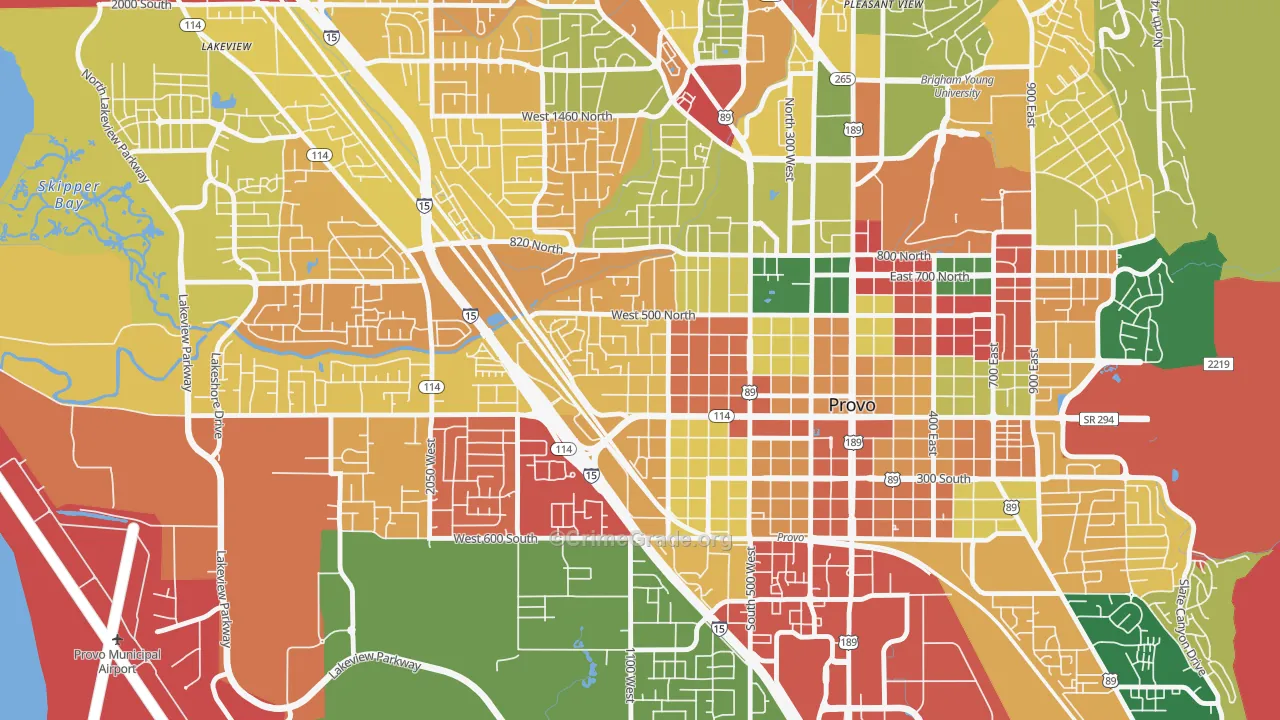 Dixon, Provo, UT Map of Assault Rates