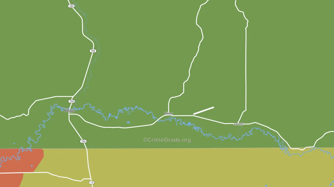 Dixon, WY Map of Assault Rates