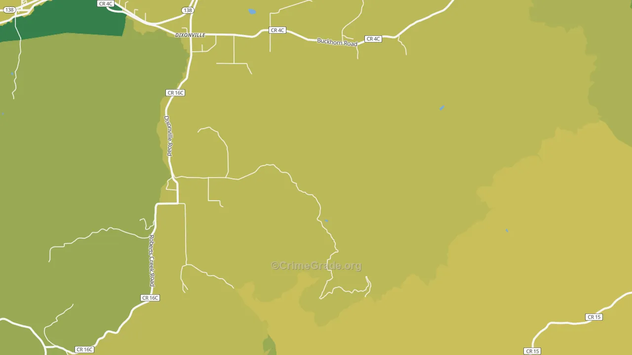 Dixonville, OR Map of Assault Rates