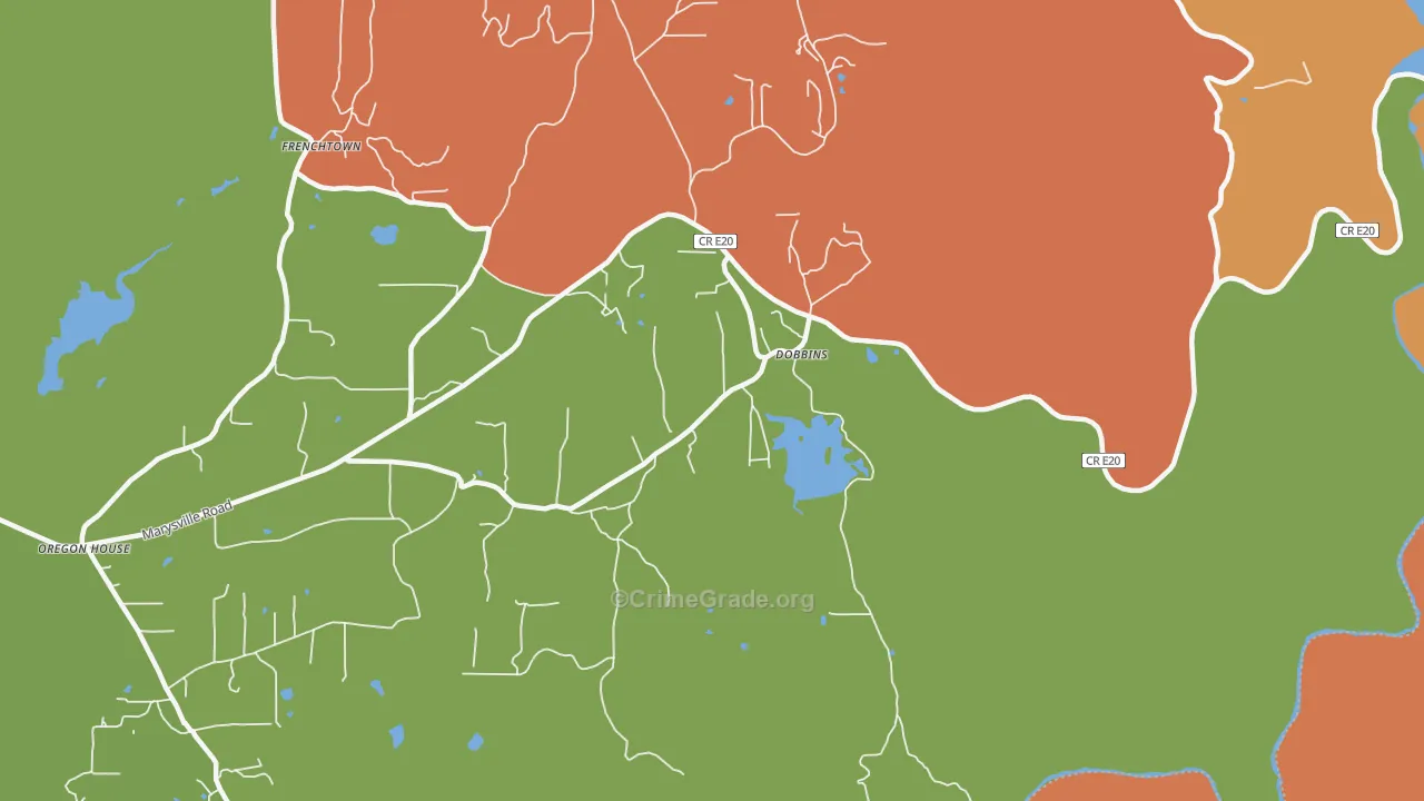 Dobbins, CA Map of Assault Rates