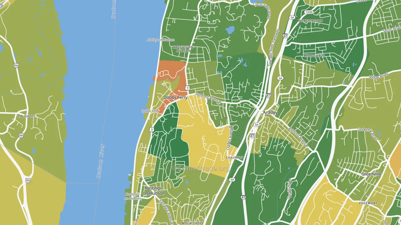 Dobbs Ferry, NY Map of Assault Rates