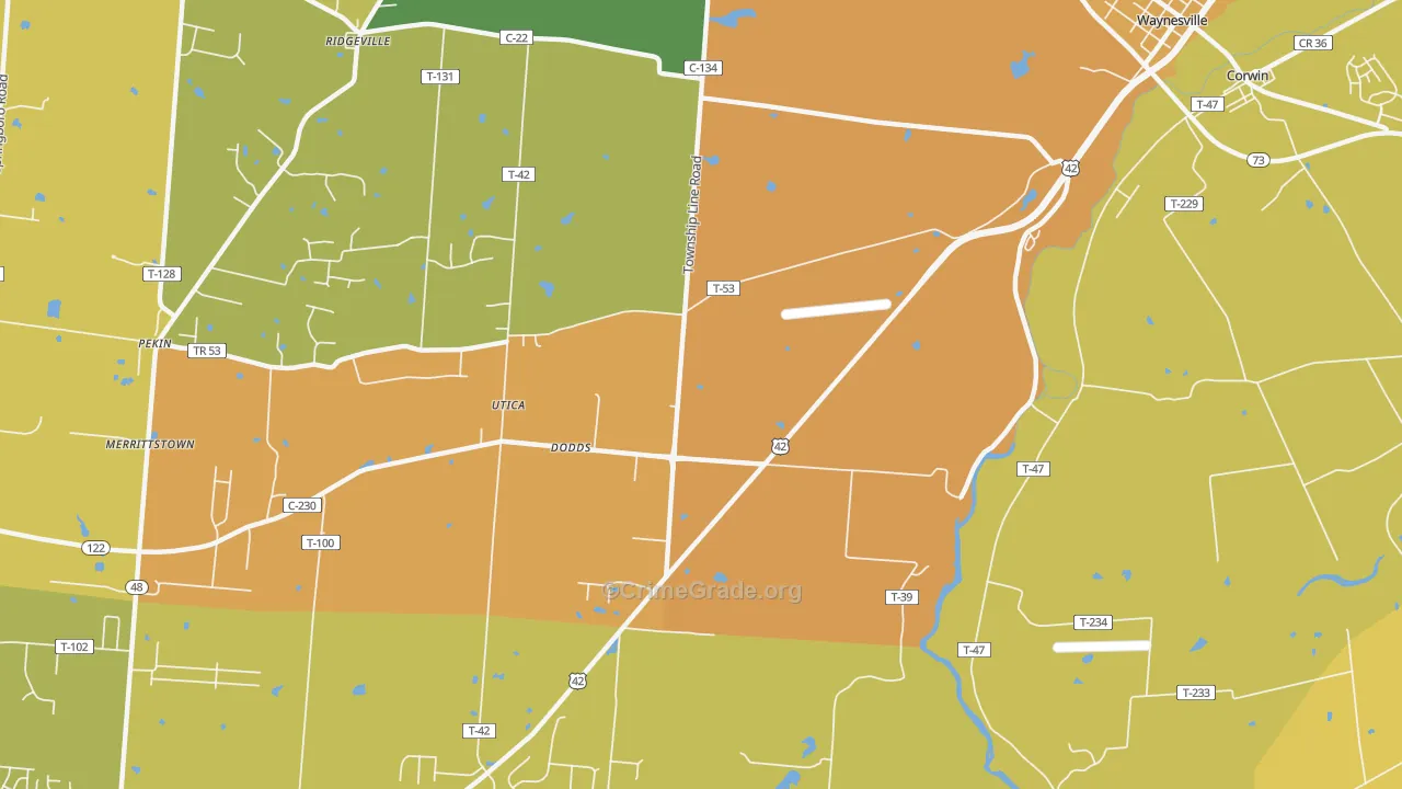 Dodds, OH Map of Assault Rates