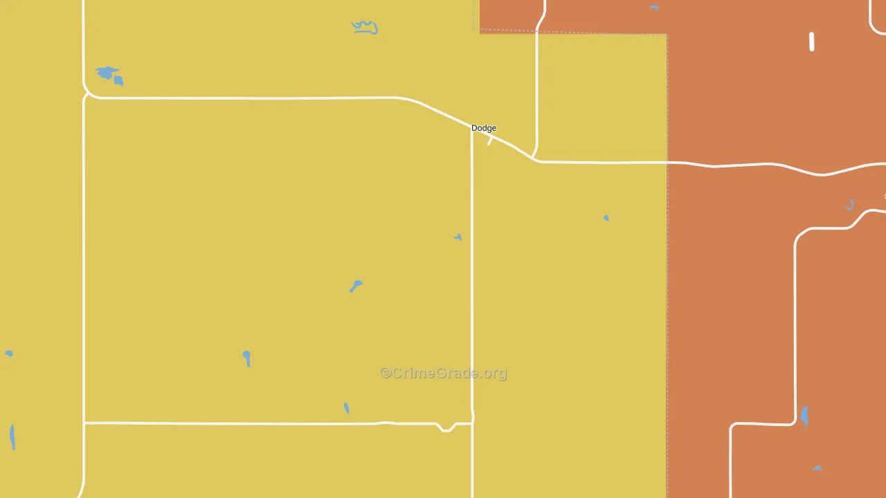 Dodge, ND Map of Assault Rates