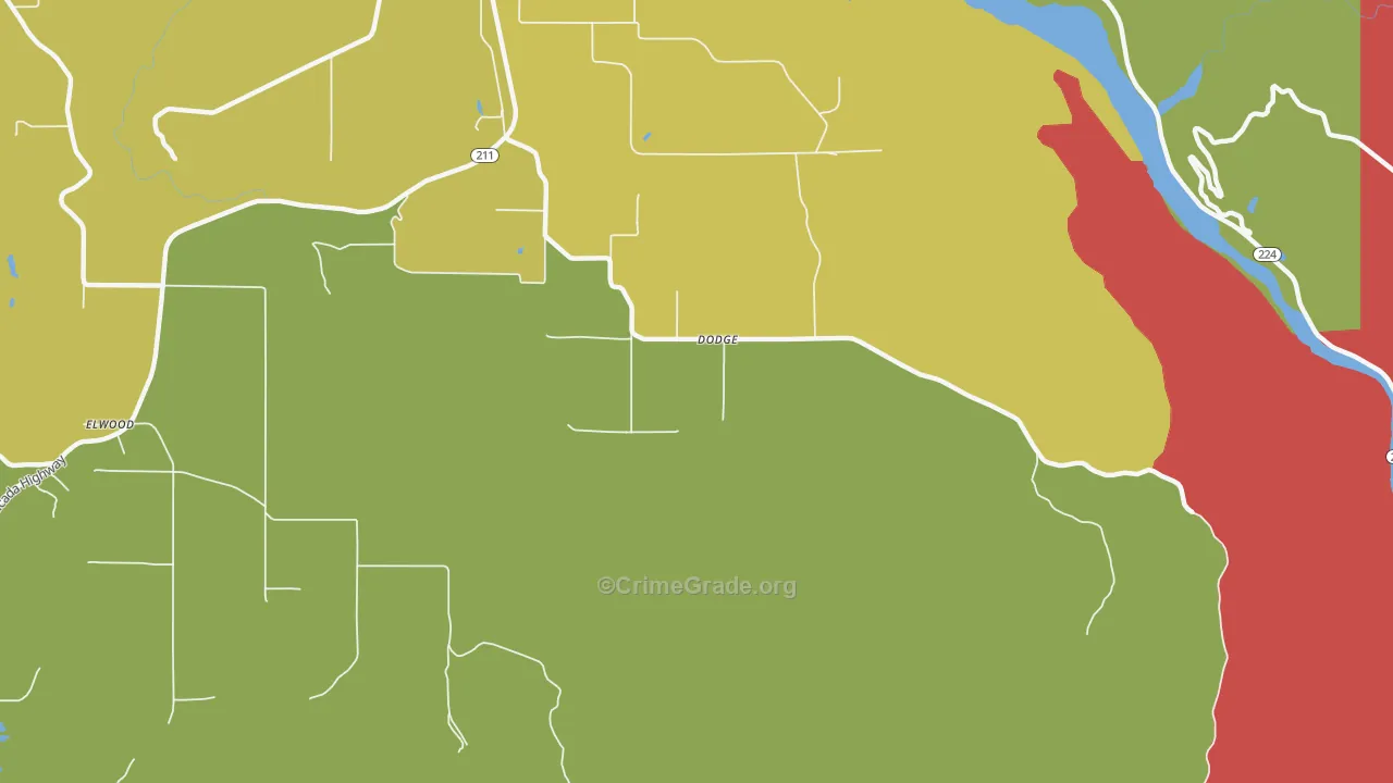 Dodge, OR Map of Assault Rates