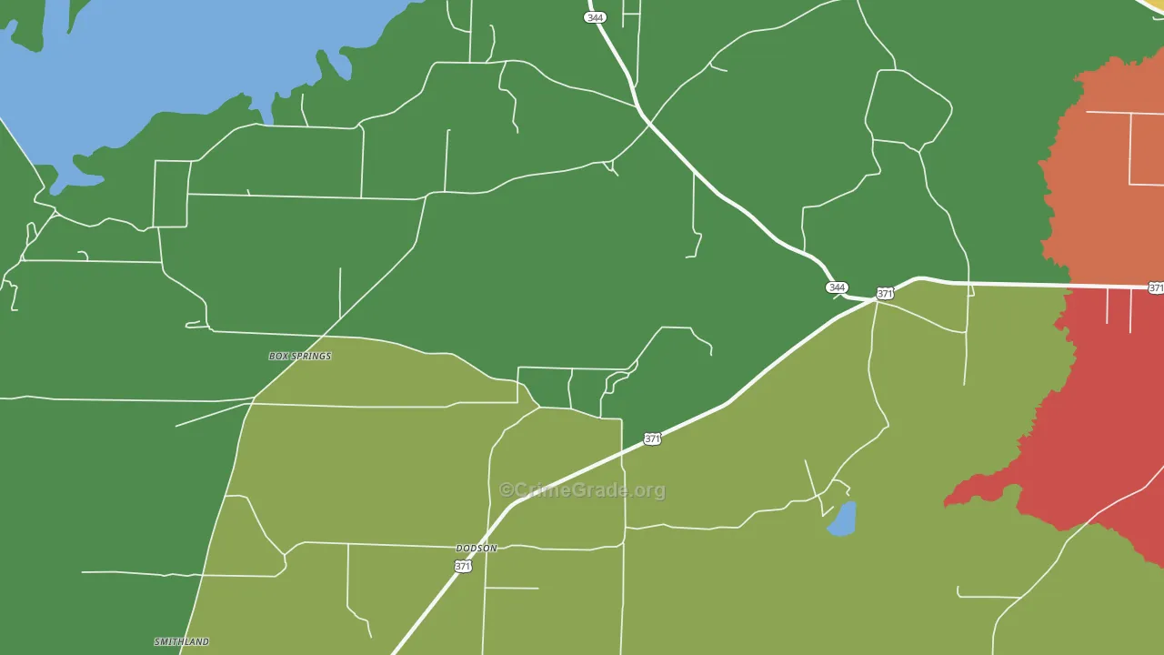 Dodson, AR Map of Assault Rates