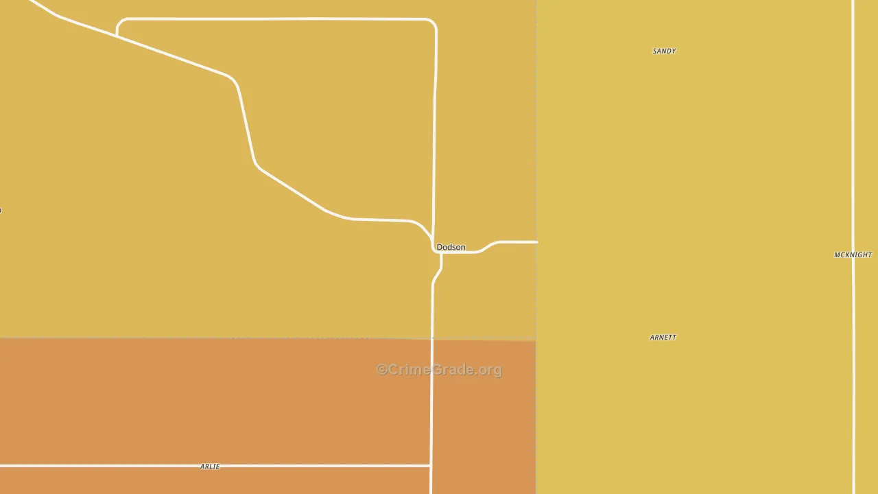 Dodson, TX Map of Assault Rates