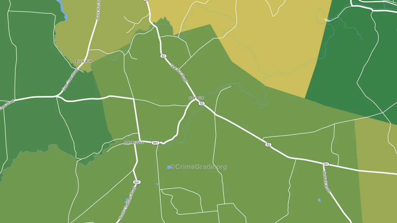 Doe Run, PA Map of Assault Rates