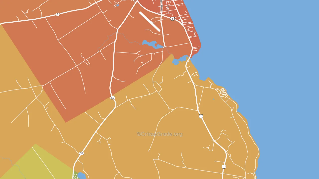 Dog Island Corner, ME Map of Assault Rates