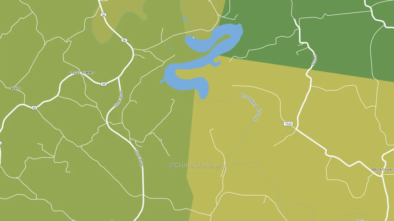 Dog Town, PA Map of Assault Rates