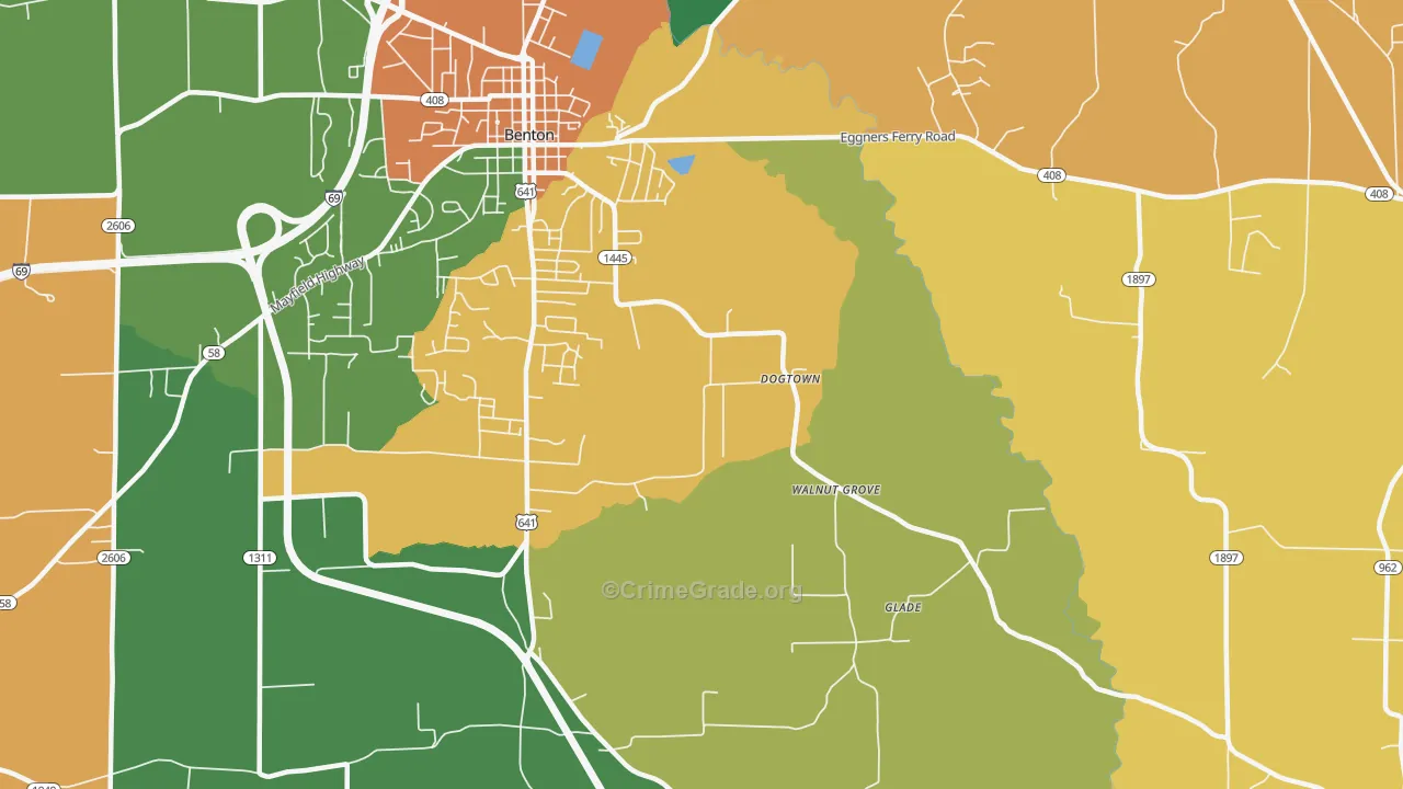 Dogtown, KY Map of Assault Rates