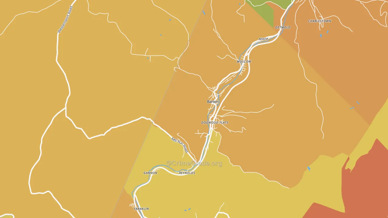 Dogwood Flats, MD Map of Assault Rates