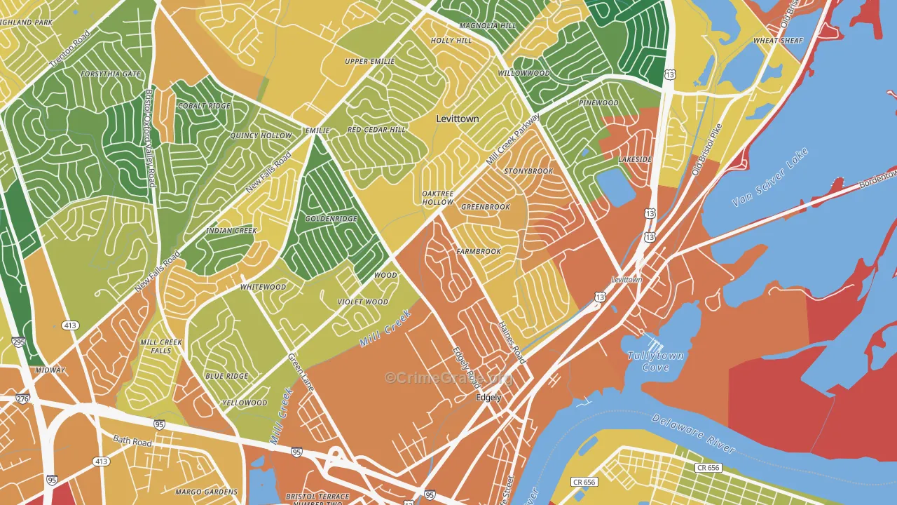 Dogwood Hollow, Levittown, PA Map of Assault Rates
