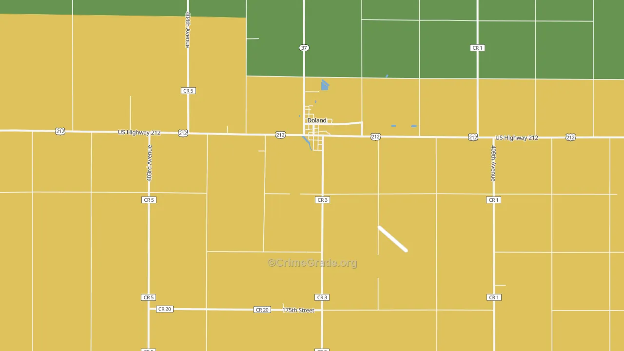Doland, SD Map of Assault Rates