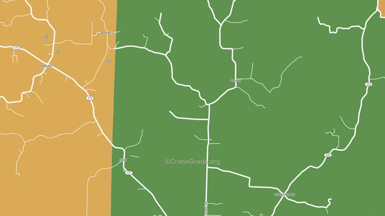 Dolph, AR Map of Assault Rates