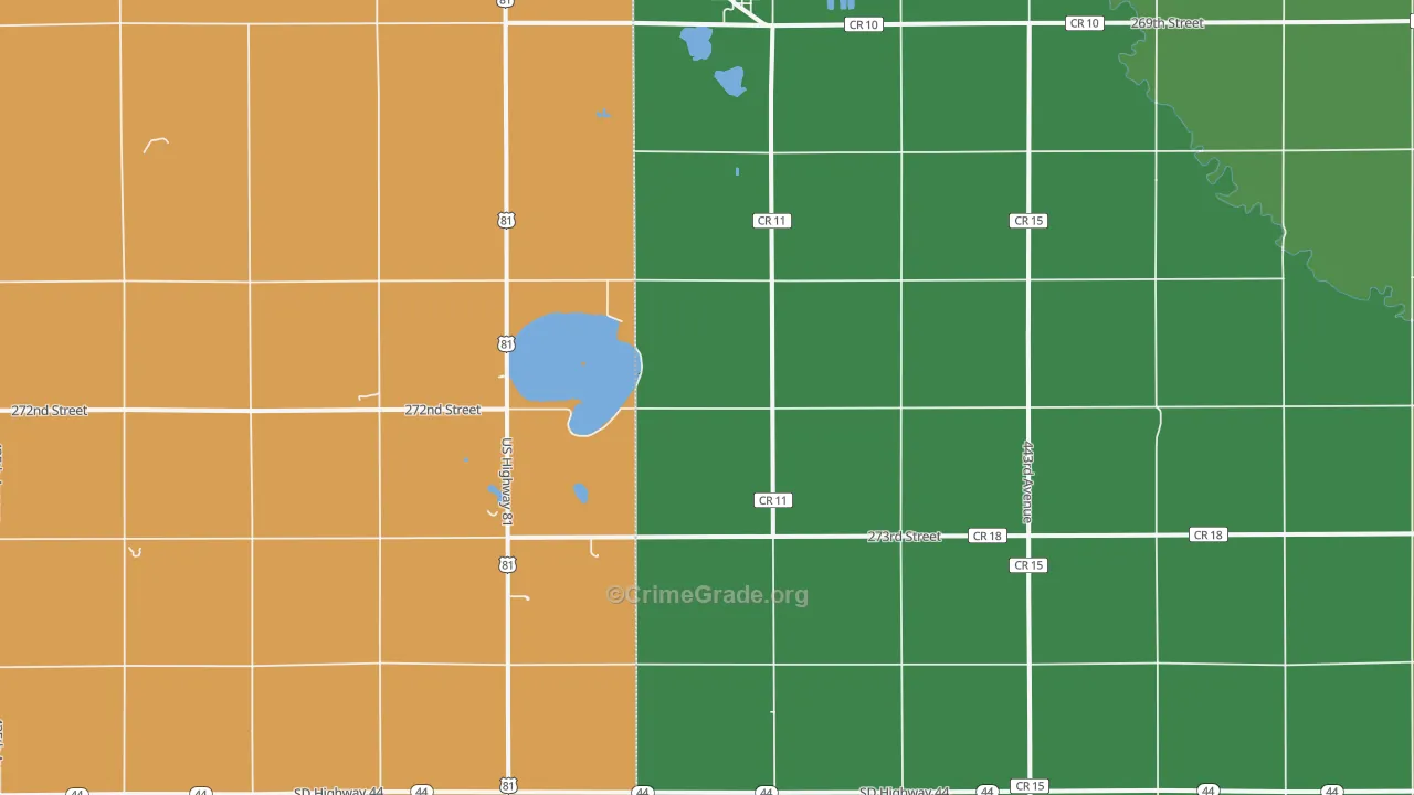 Dolton, SD Map of Assault Rates
