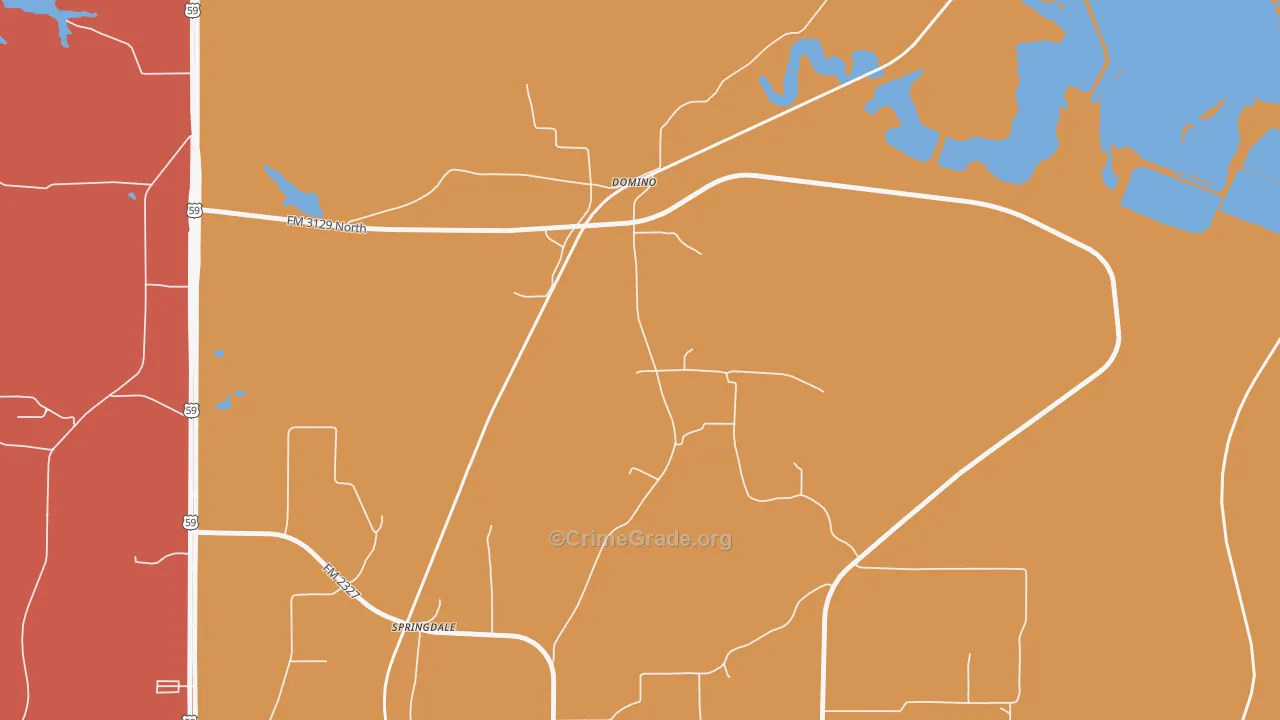 Domino, TX Map of Assault Rates