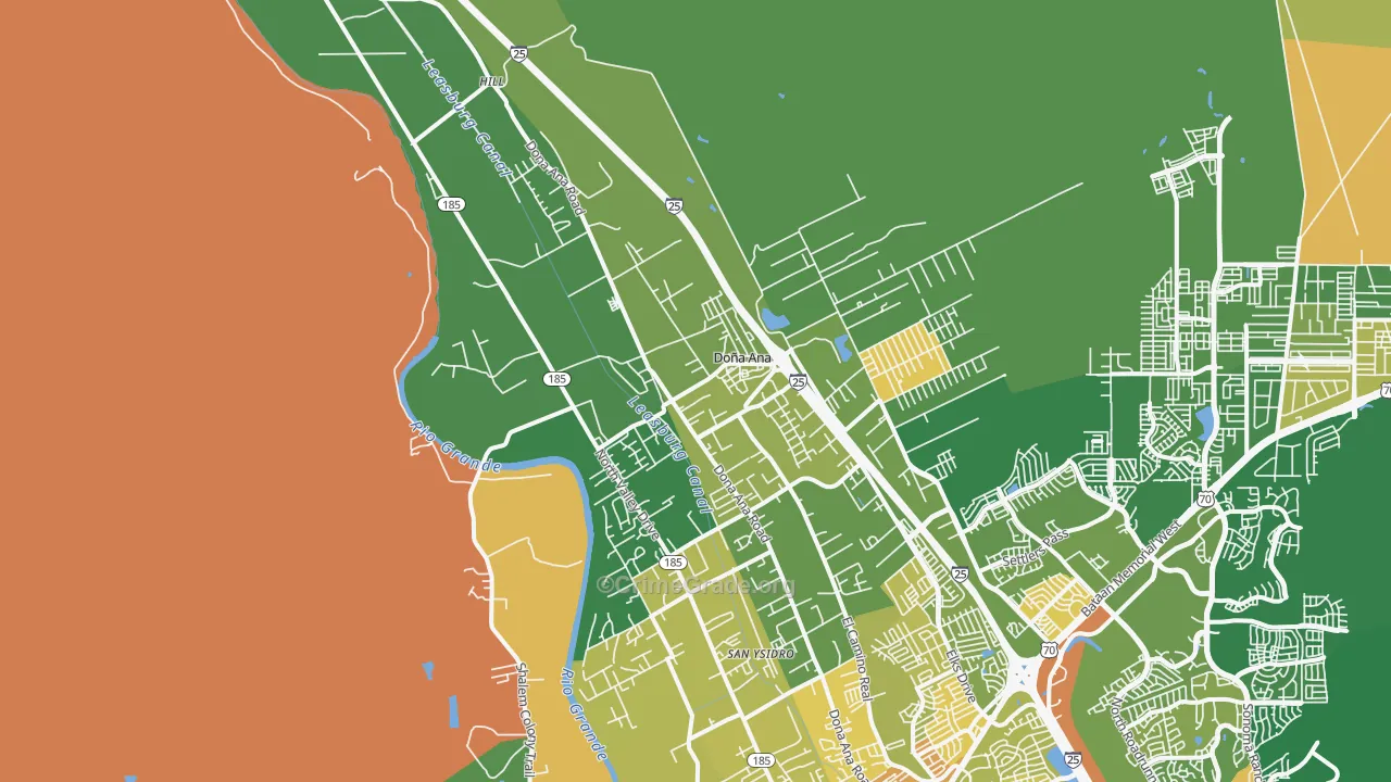 Dona Ana, NM Map of Assault Rates