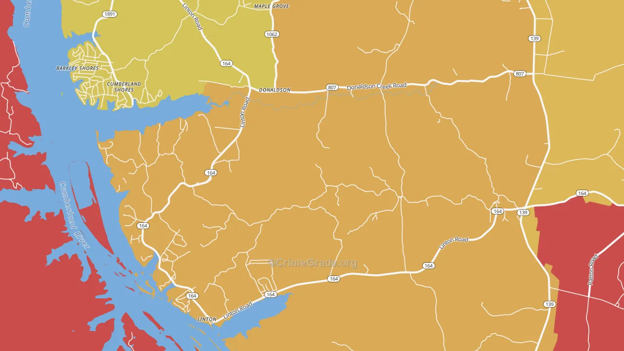 Donaldson, KY Map of Assault Rates